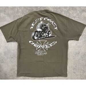 VTG WEST COAST CHOPPERS Long Beach Y2K Graphic Print T-Shirt Large Jesse Who